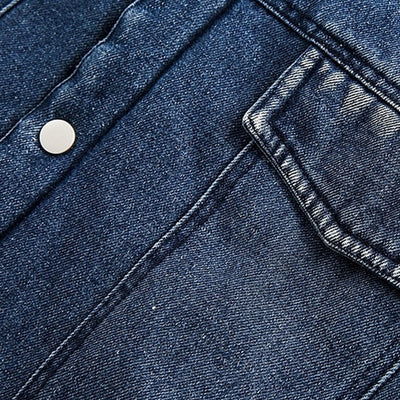 【NIHAOHAO】Double pocket design mohair point denim jacket  NH0182