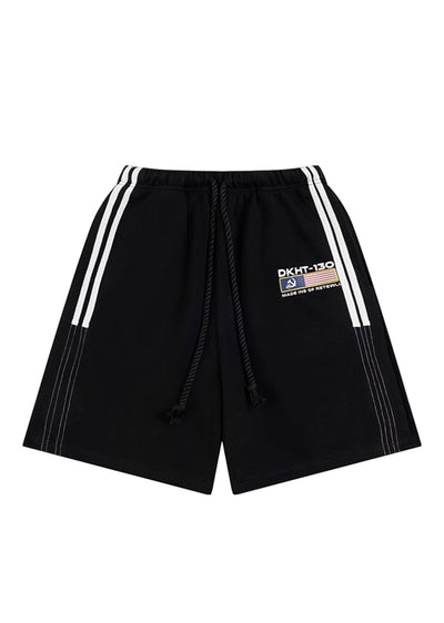 【W3】Double line side design monotone shorts  WO0060