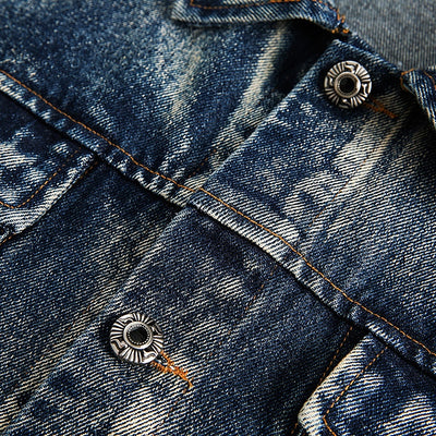 【NIHAOHAO】Mid-distressed vintage-like denim jacket  NH0195