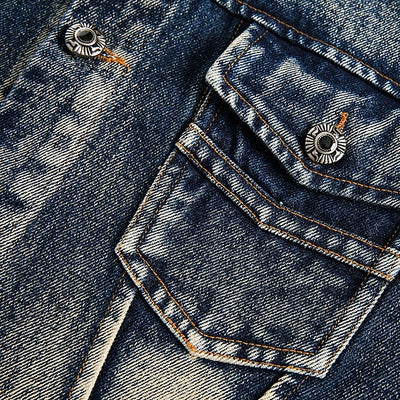 【NIHAOHAO】Mid-distressed vintage-like denim jacket  NH0195