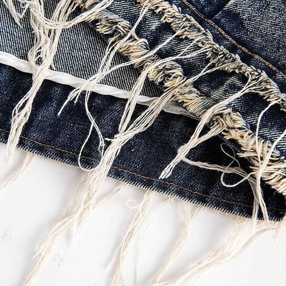 【NIHAOHAO】Mid-distressed vintage-like denim jacket  NH0195