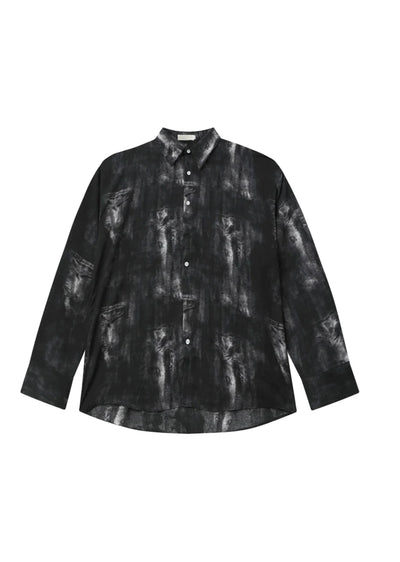 【CUIBUJU】Random dark vivid coloring wash long sleeve shirt  CB0040