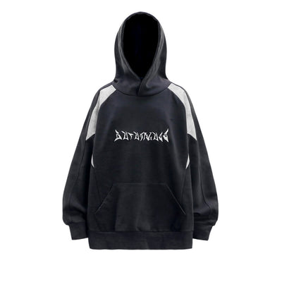 【NIHAOHAO】Double Color Moment Initial Front Design Hoodie  NH0167