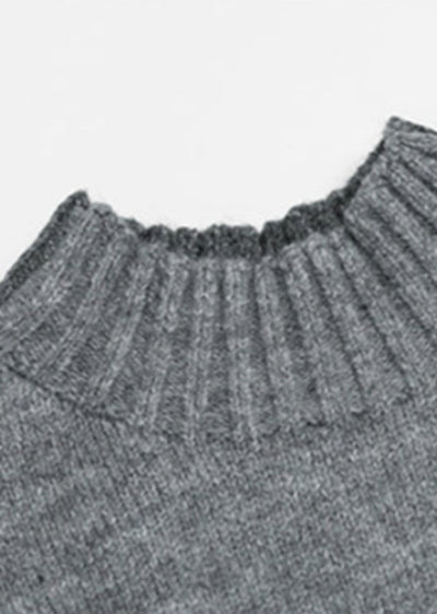 【OVDY】High neck front subculture based grunge mode knit sweater  OD0002