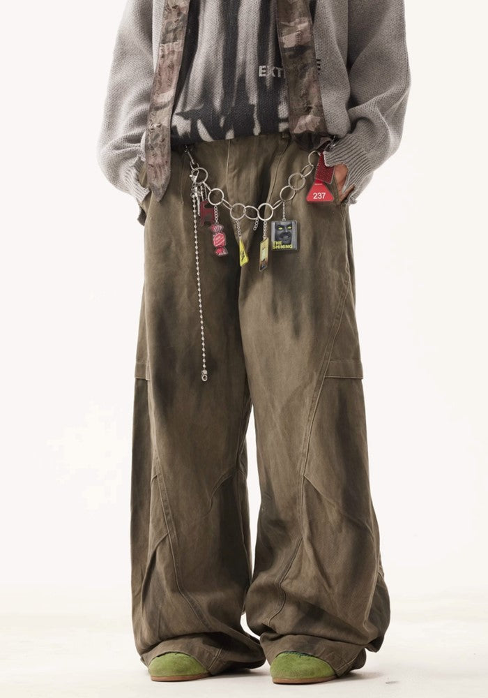 【BTSG】Vintage faded basic design wide pants  BS0044