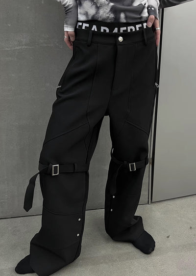 【SOULWORKER】High belt gimmick design wide silhouette overpants  SW0020