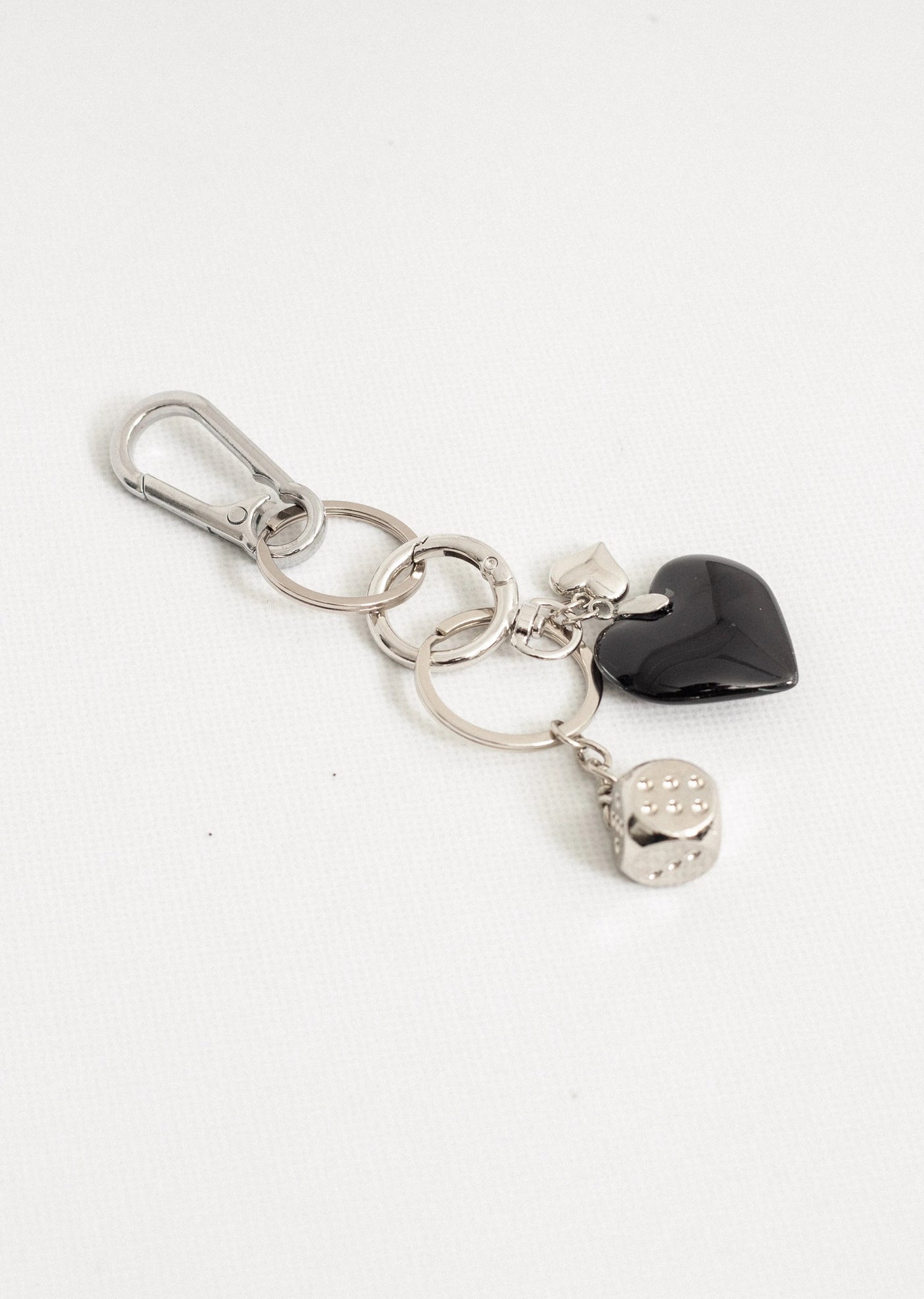 【ZERO STORE】Heart and Dice Design Double Key Chain  ZS0049