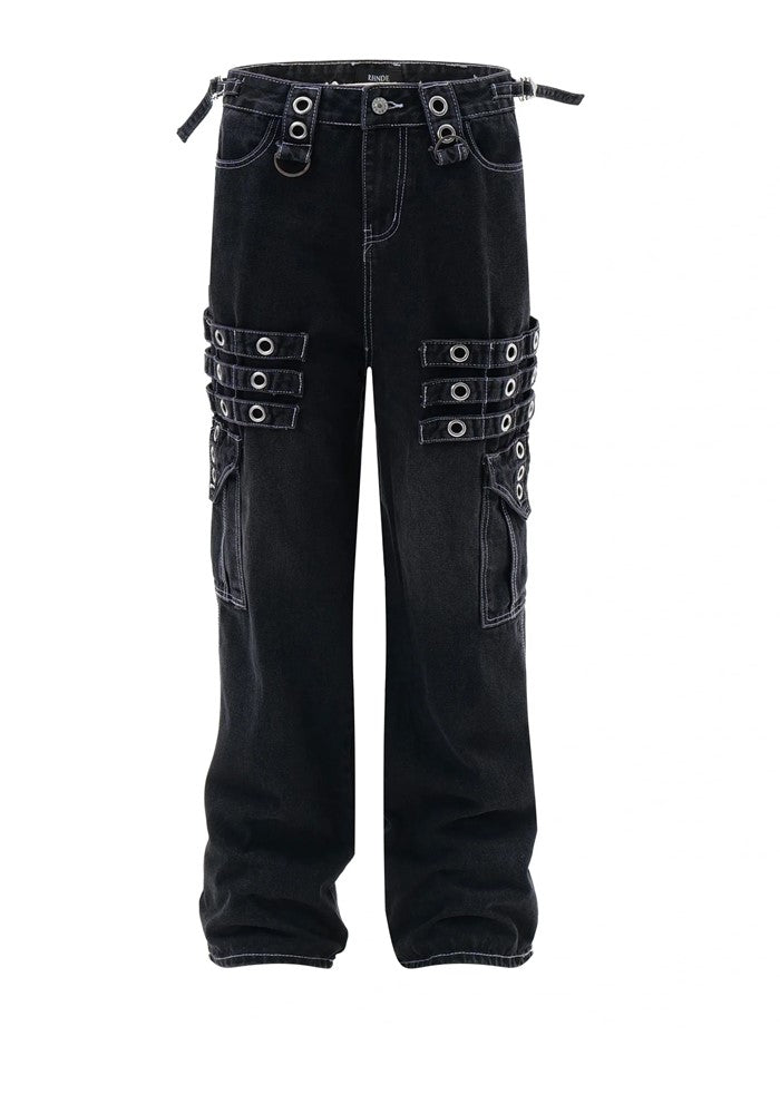 【DARKFOG】Gimmick pocket design cyber mode cargo denim pants  DF0040