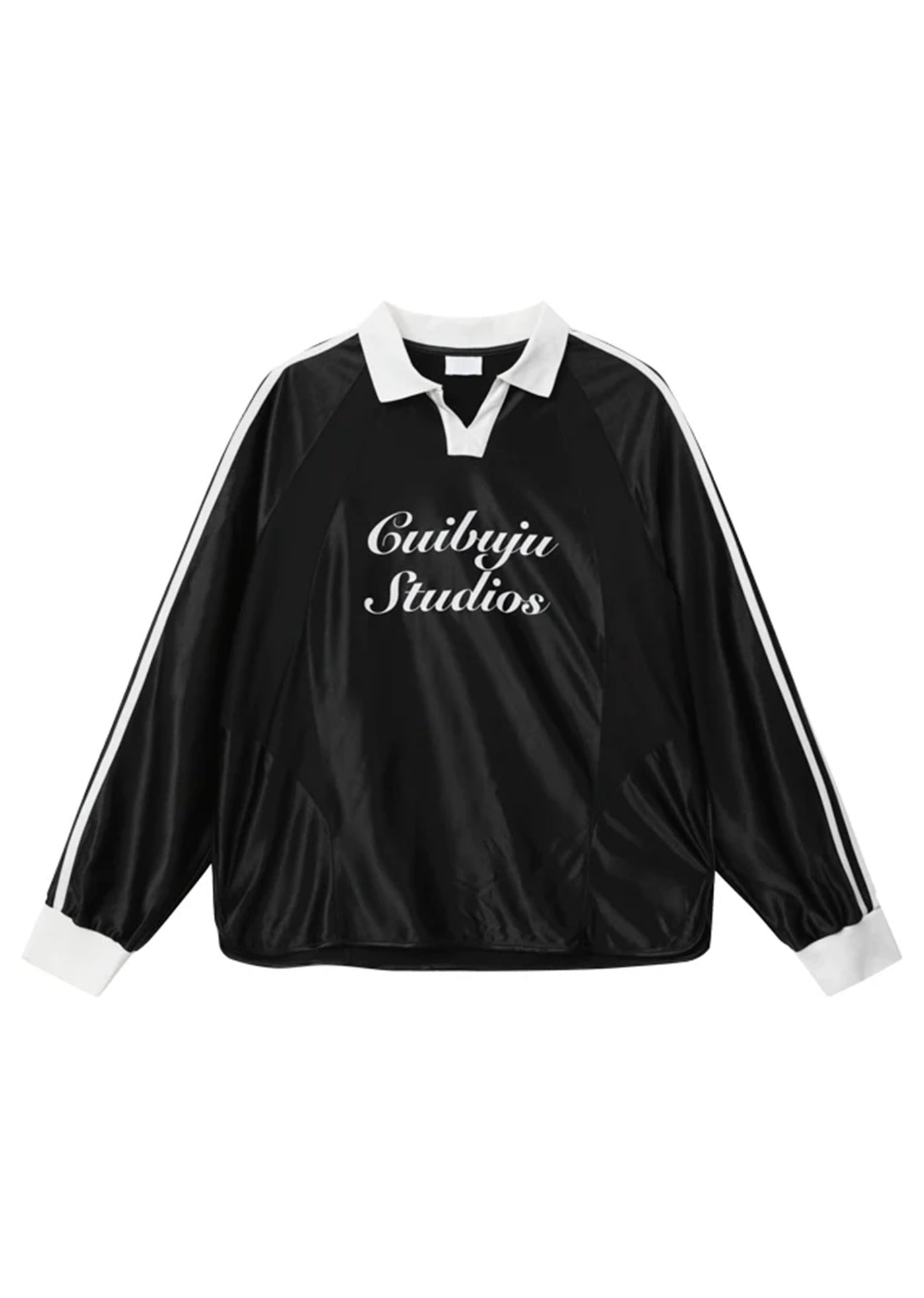 【CUIBUJU】Sideline monotone color gaming style design long sleeve T-shirt  CB0044