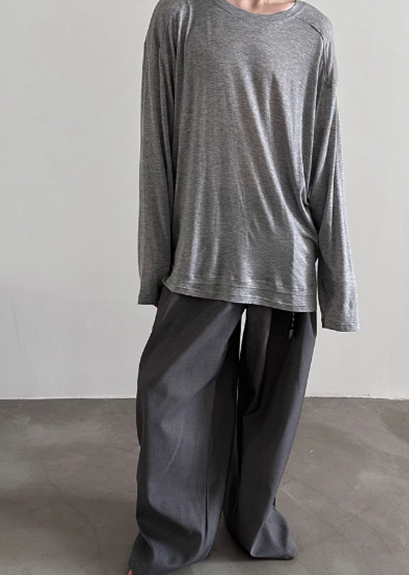 【Very Fewest】Design Basic color versatile mode long sleeve T-shirt  VF0029