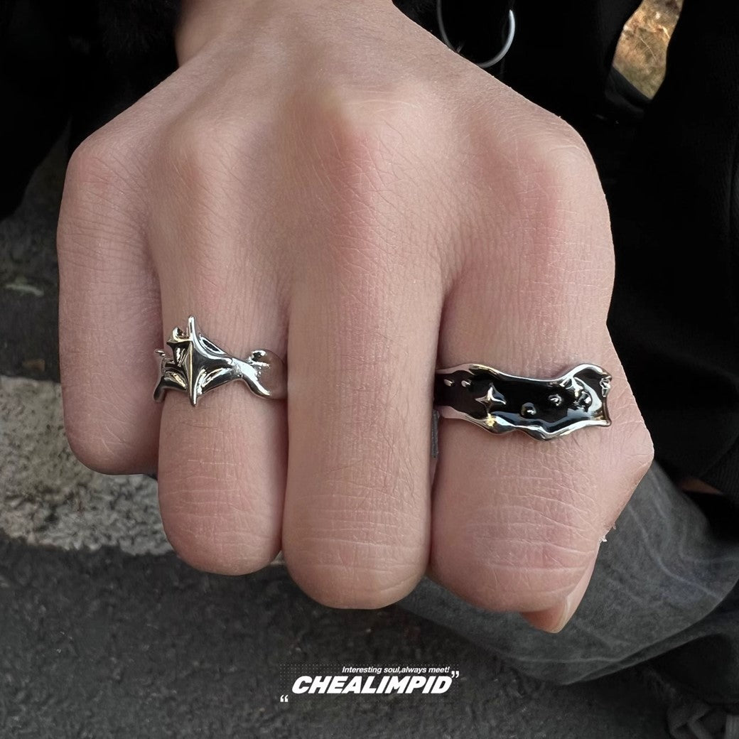 【CHEALIMPID】Cross point agrade silver ring  CL0008