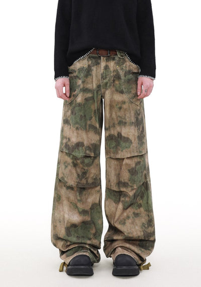 【MR nearly】Dark forest style camouflage design tuck-over pants  MR0140