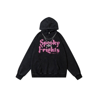 【Mz】Dull initial pinky design grunge hoodie  MZ0036