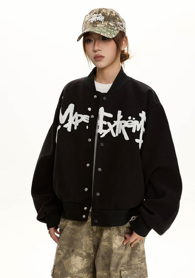 【Apocket】Front paint initial design blouson style jacket  AK0039