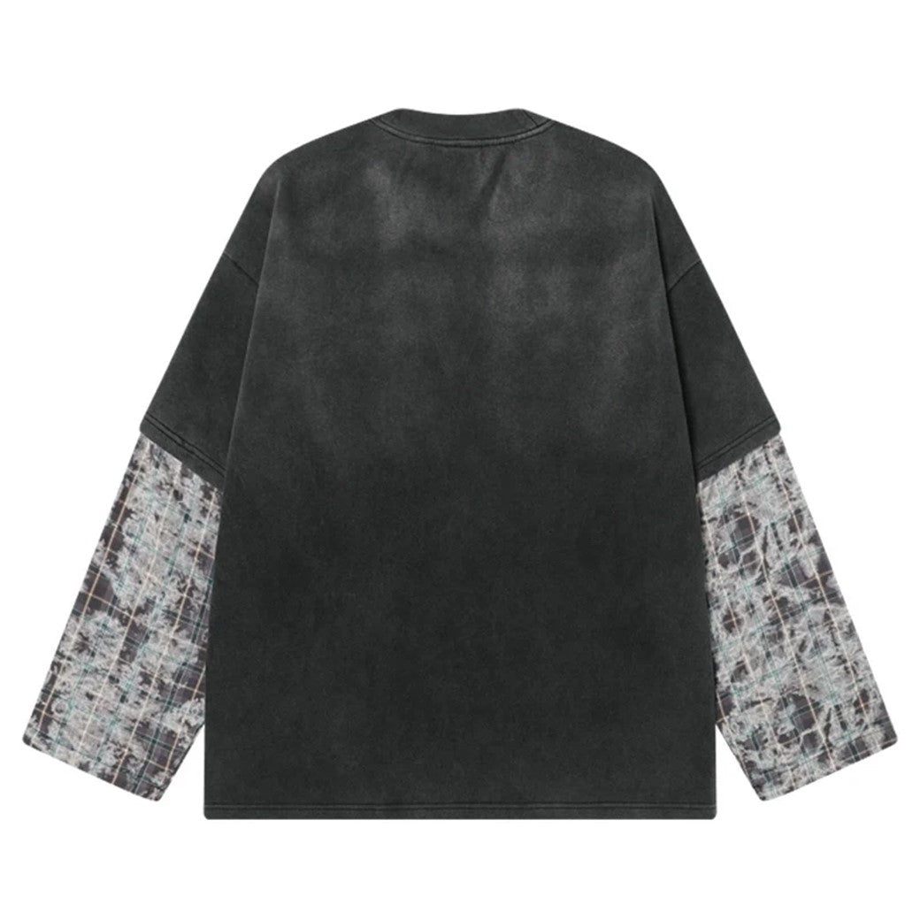 【NIHAOHAO】Sleeve patterned design street style front long sleeve t-shirt  NH0193