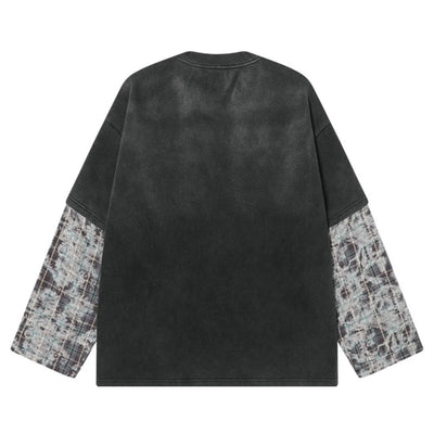 【NIHAOHAO】Sleeve patterned design street style front long sleeve t-shirt  NH0193