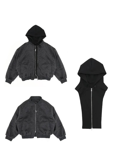 【GIBBYCNA】Double gimmick 2-way style basic jacket  GC0036