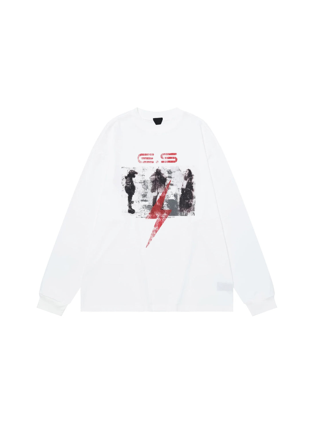 MAXDSTR】Grunge style front illustration design loose long sleeve