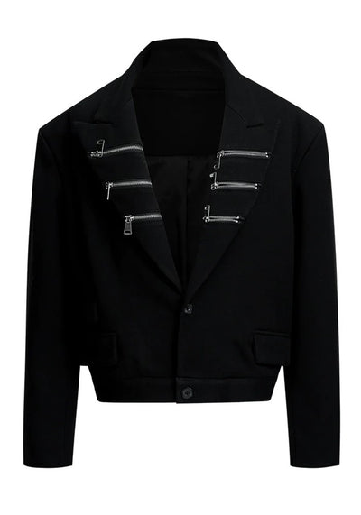 【Culture E】Multi-zipper design tailored short jacket  CE0170