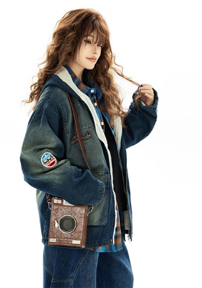 【H GANG X】Dull wash grunge denim style over jacket  HX0105