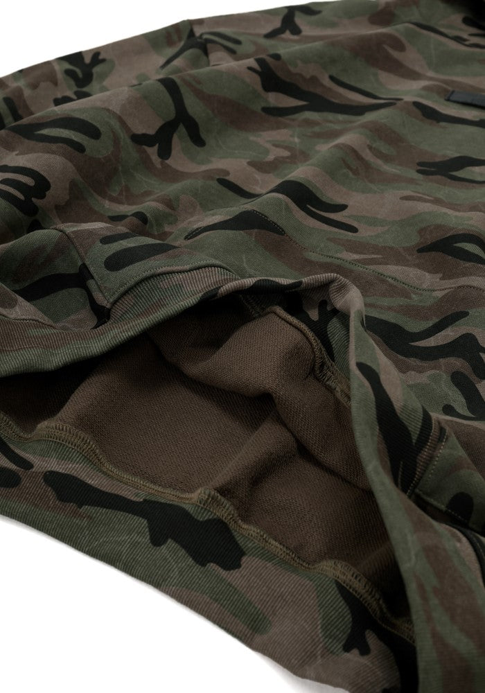 【GIBBYCNA】Grunge style camo design oversized hoodie  GC0032