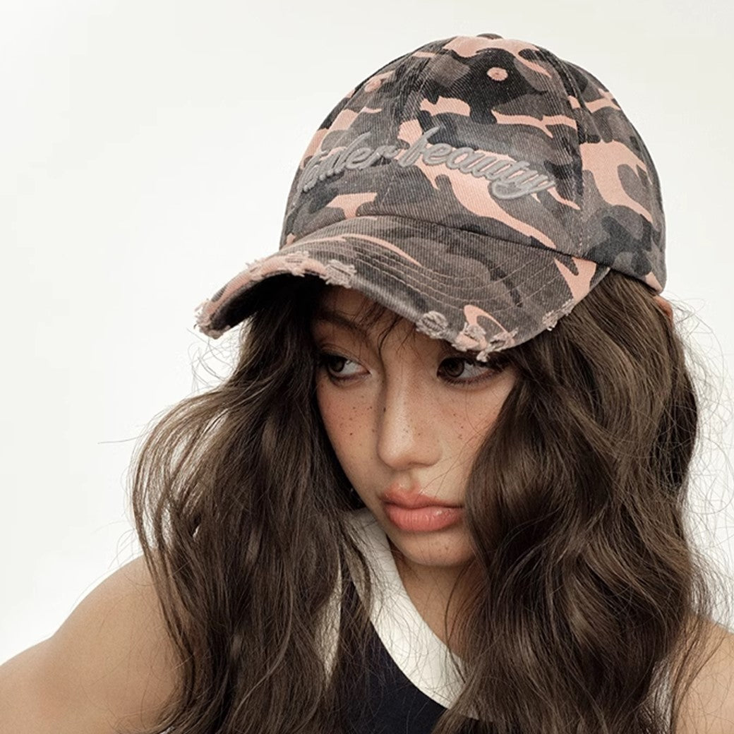 Random color camouflage design cap  HL3066