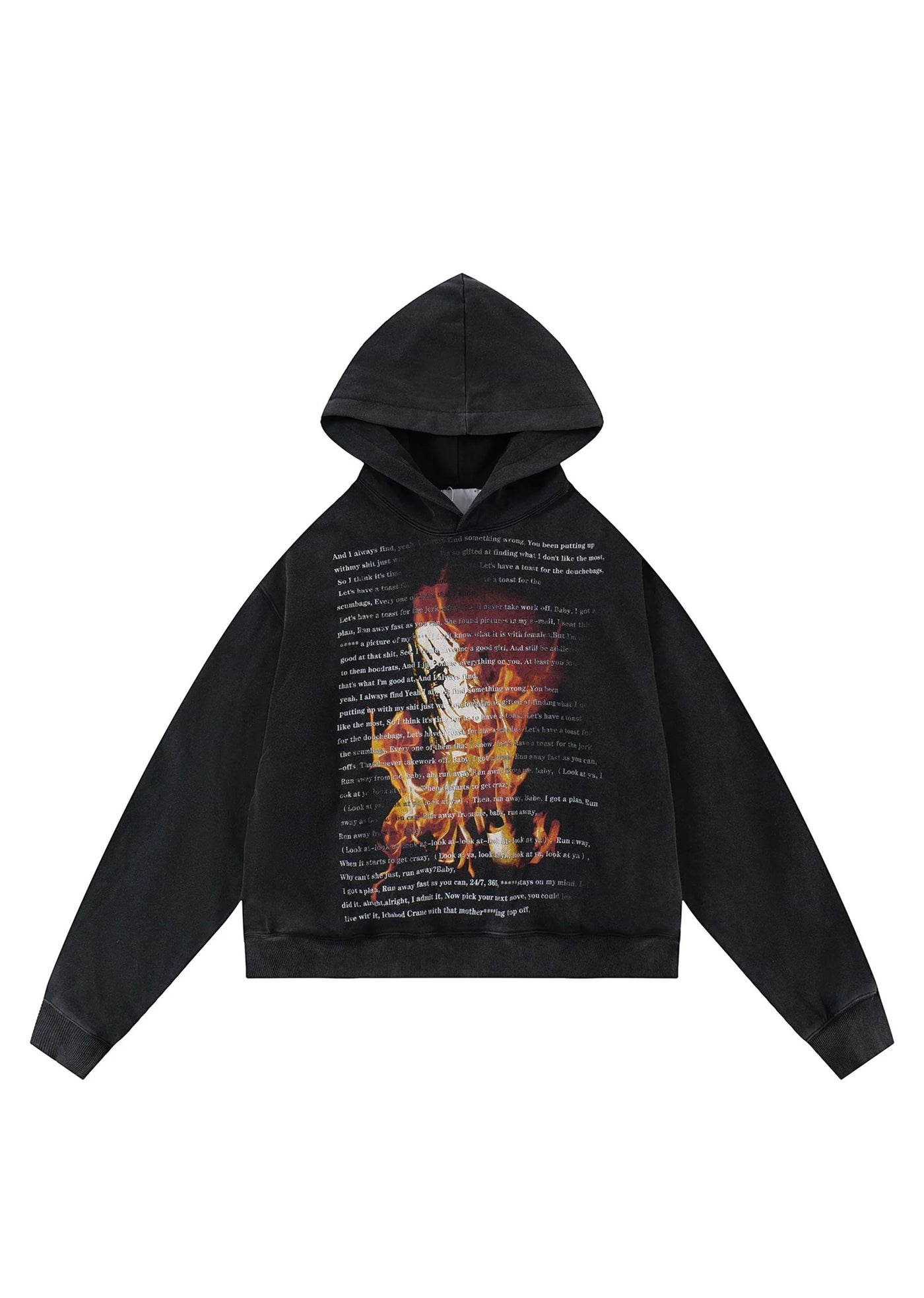 【MAXDSTR】Flame unique illustration design oversized hoodie  MD0173