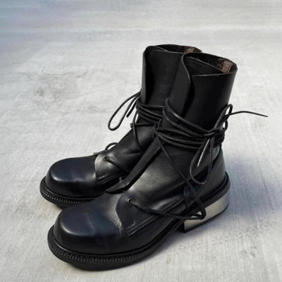 【7/1新作】Soul Silver Medium Range Black Boots  HL3053