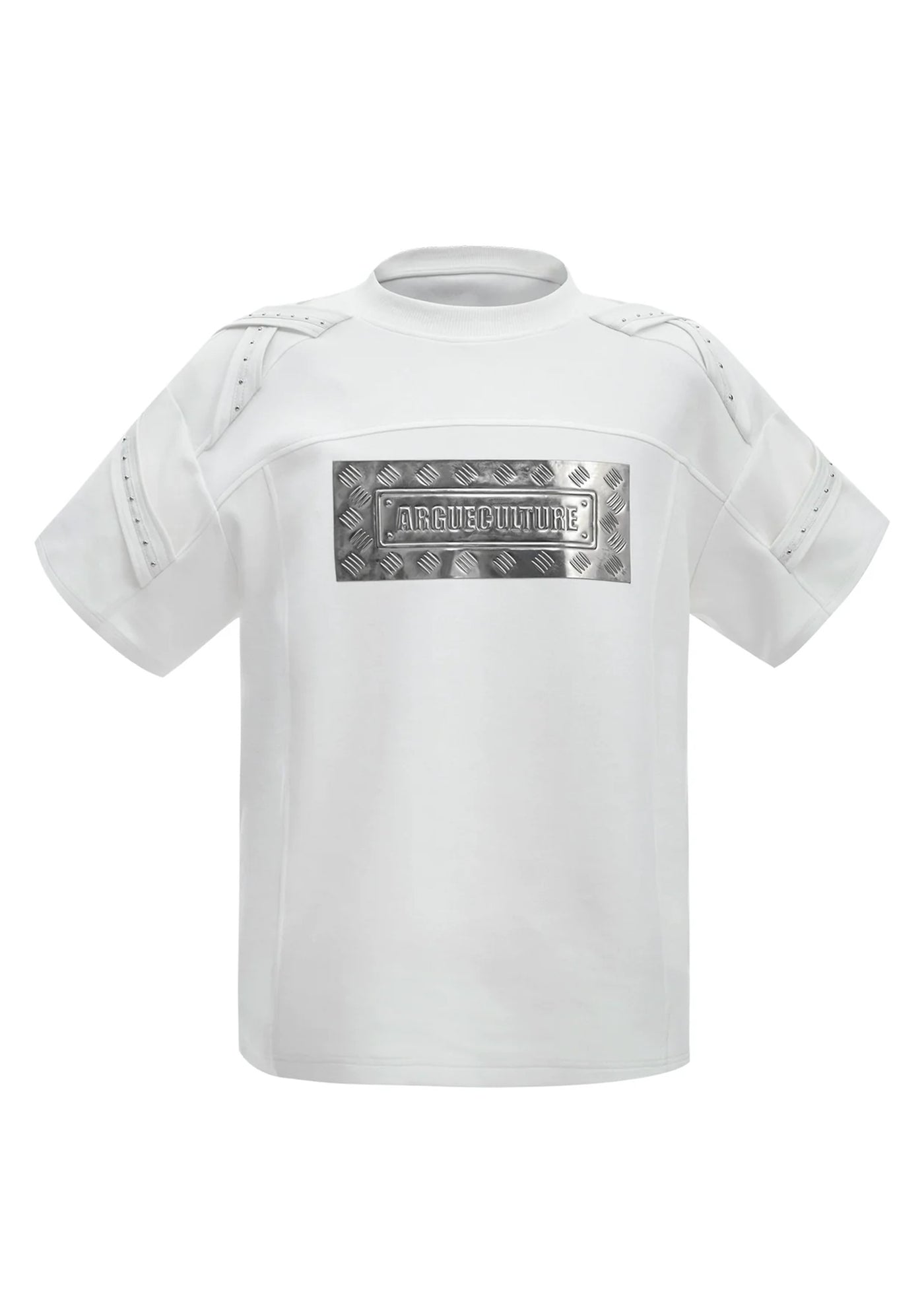 【Culture E】Glossy front logo design over multi short sleeve T-shirt  CE0147