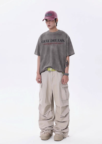 【BTSG】Simple cargo-rise pants with a relaxed silhouette design pants  BS0020