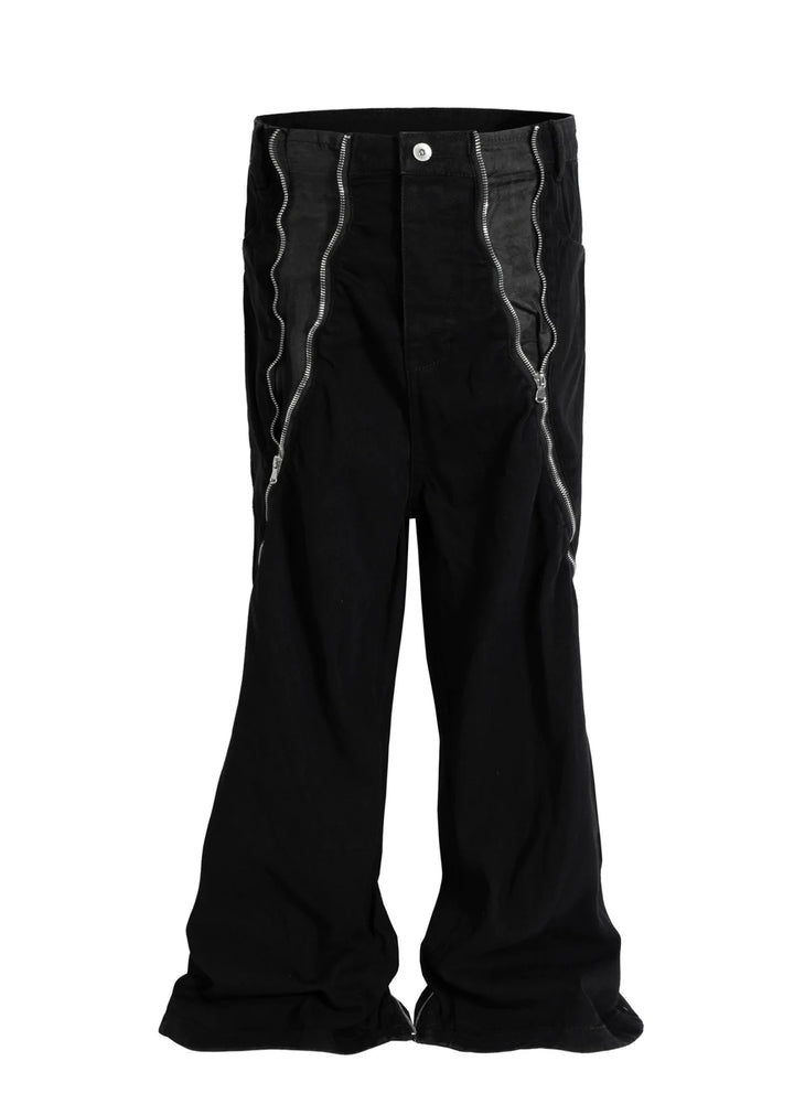 MAXDSTR] Gimmick full zip blackie design slacks pants MD0151