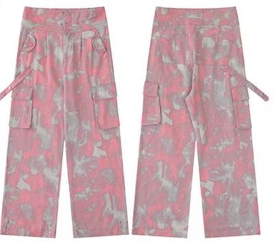 [Rayohopp] Camouflage big pocket loose casual pants RH0005