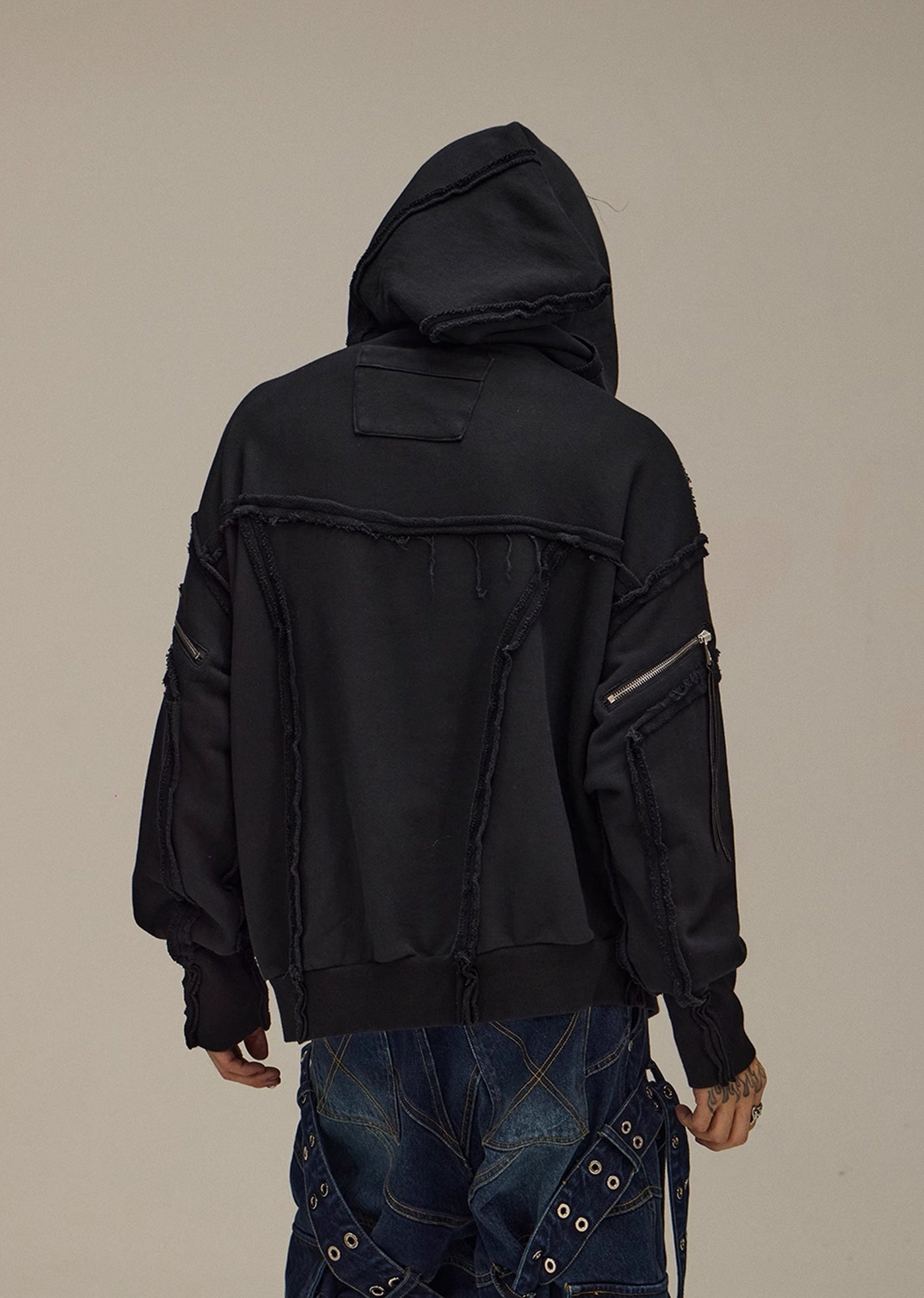 【FLYERRER】Diagonal full zip design mode street style under jacket  FE0007