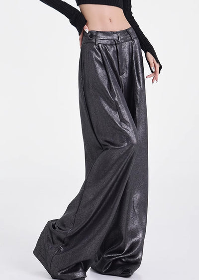 【Ken studio】Special glossy design regular over-wide pants  KS0017