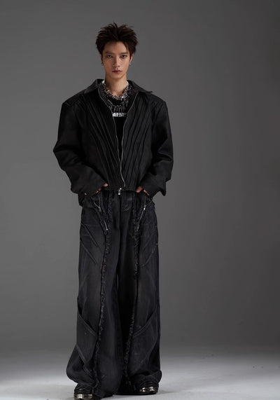 【NOMANIAI 】Grunge street style wash design denim pants  NA0001