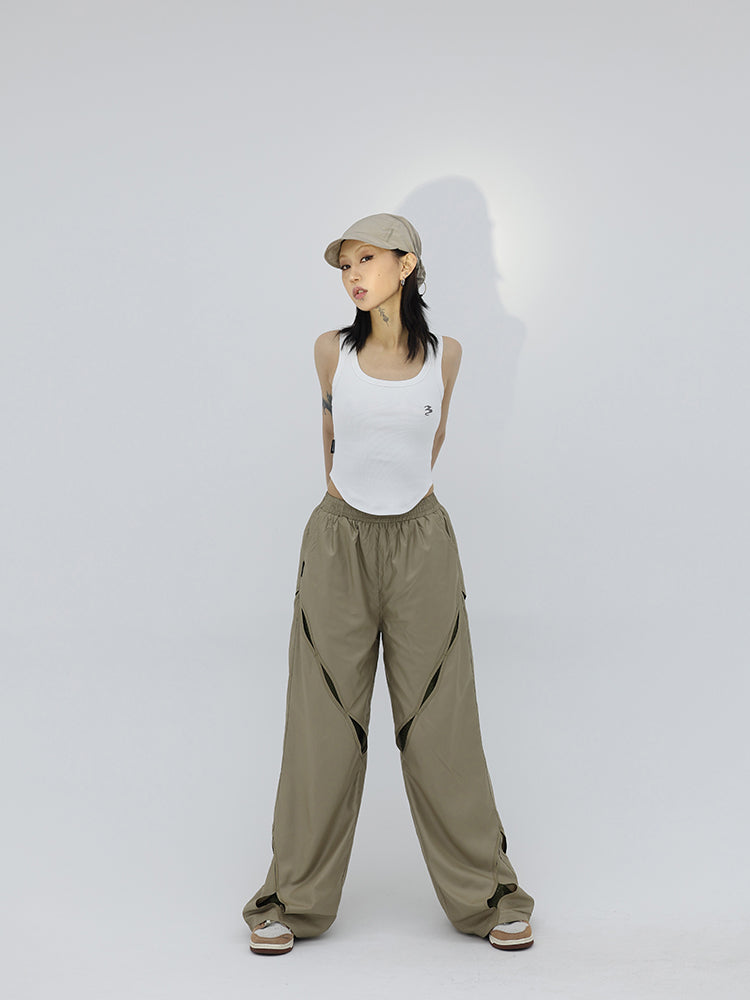FUZZYKON】Tie dye three-dimensional pocket street wide leg pants FK001 –  HI-LANDER