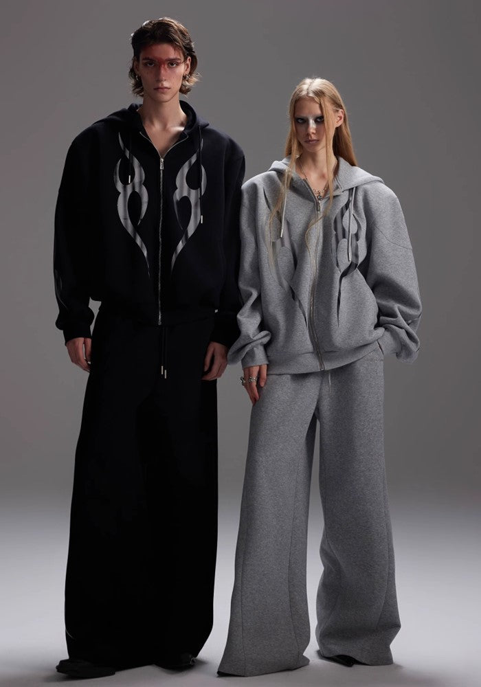 【Culture E】Basic tight silhouette design short length sweat setup CE01 ...