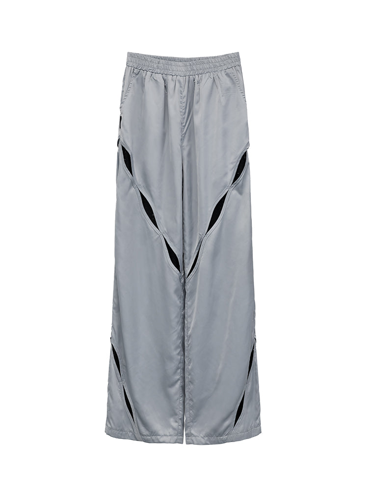 [FUZZYKON] Loose straight windbreaker lightweight casual pants FK0014