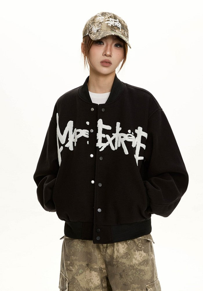 【Apocket】Front paint initial design blouson style jacket  AK0039