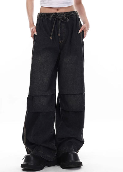 【VINMUK】Side line design dull tuck style pants  VM0015