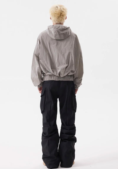 【BTSG】Gimmick silhouette black basic design pants  BS0042