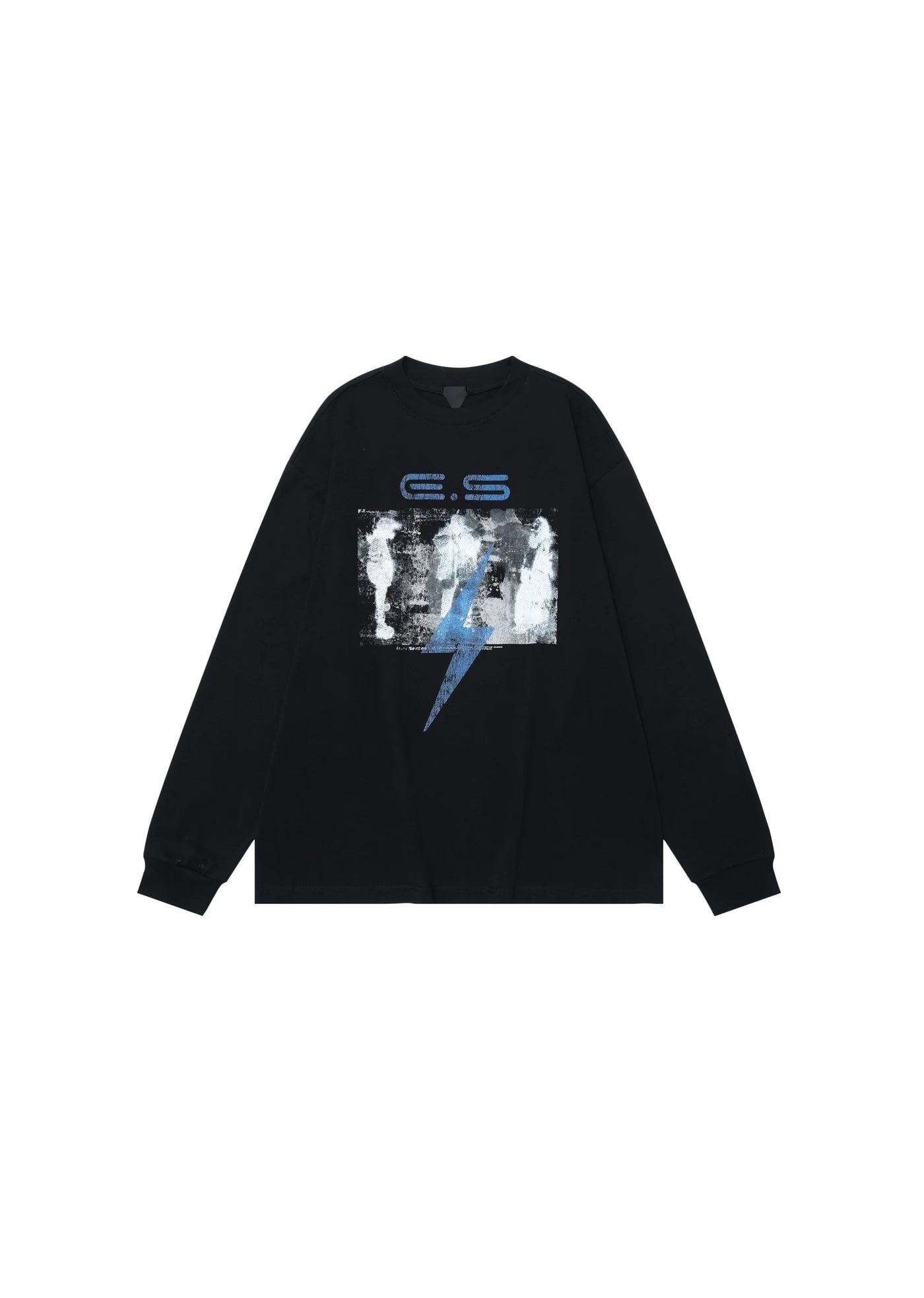 【MAXDSTR】Grunge style front illustration design loose long sleeve T-shirt  MD0181