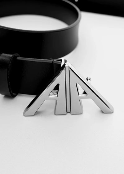 【Culture E】Triangle logo design silver color belt  CE0143