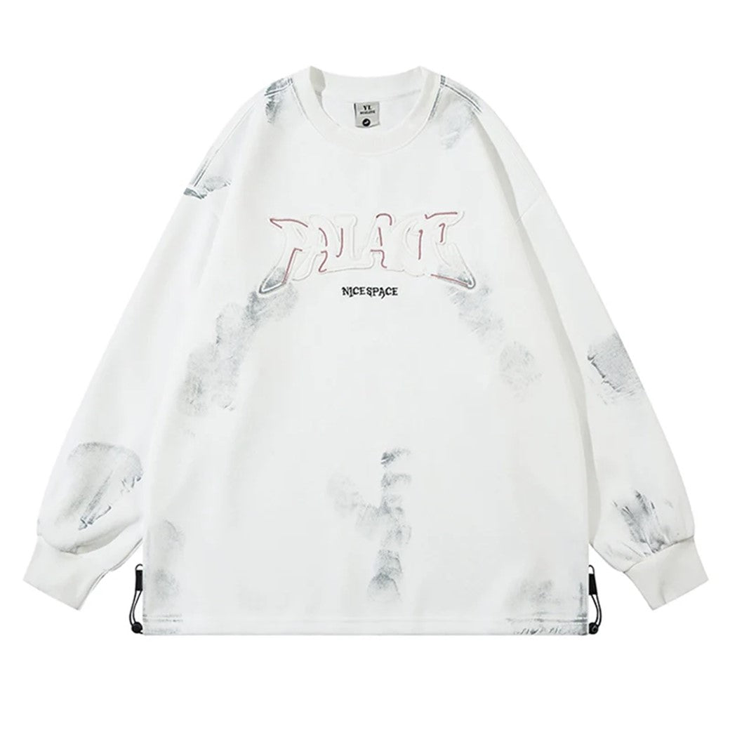 【NIHAOHAO】Crushed wash random cover design sweatshirt  NH0176