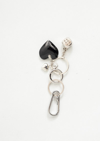 【ZERO STORE】Heart and Dice Design Double Key Chain  ZS0049