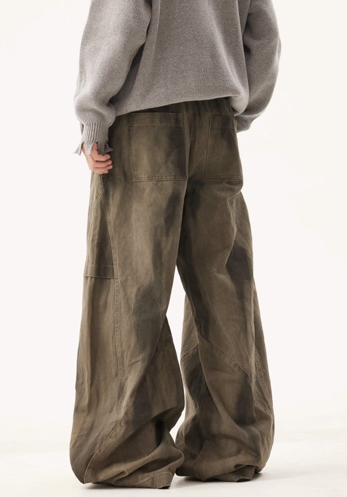 BTSG】Vintage faded basic design wide pants BS0044 – HI-LANDER