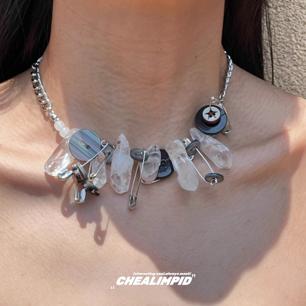 【CHEALIMPID】Multi-gimmick item chain necklace  CL0004
