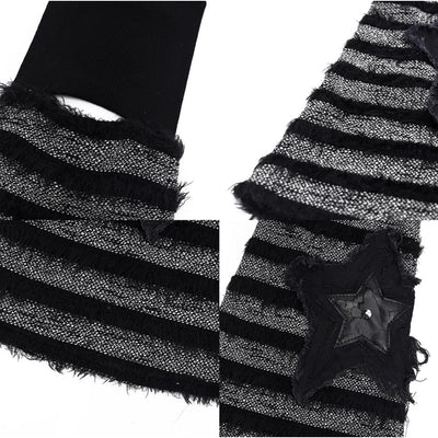 【BROKEN bone】Star border design loose silhouette socks  BB0014