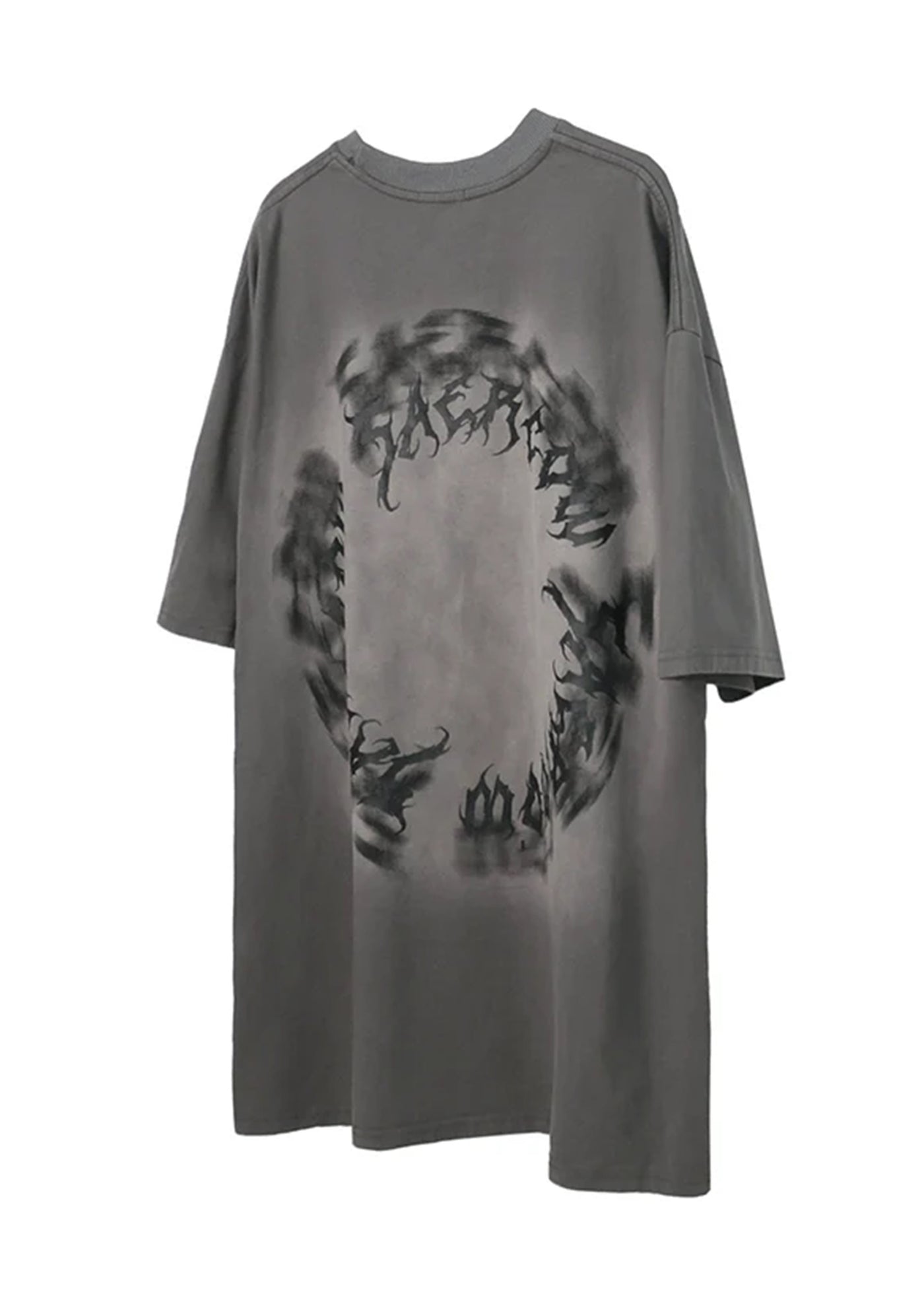 【5/6新作】Mid-wash vintage style design short sleeve T-shirt  HL3043