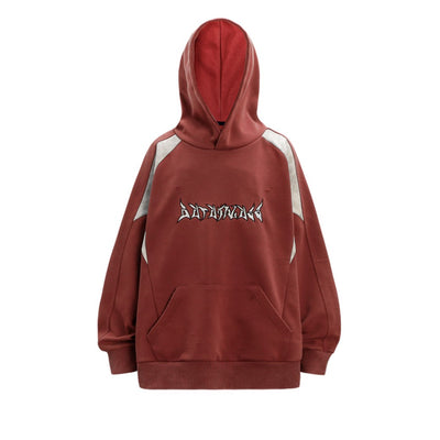 【NIHAOHAO】Double Color Moment Initial Front Design Hoodie  NH0167